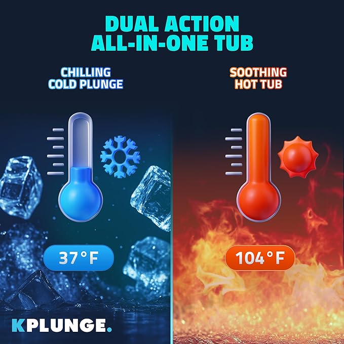 Borealis 69-in. All-in-One Cold Plunge and Hot Tub with Built-in Chiller | Acrylic Interior with 2 Jets, Bluetooth Speakers, Lights, WiFi App Control Chiller for Indoor/Outdoor Use – Blue