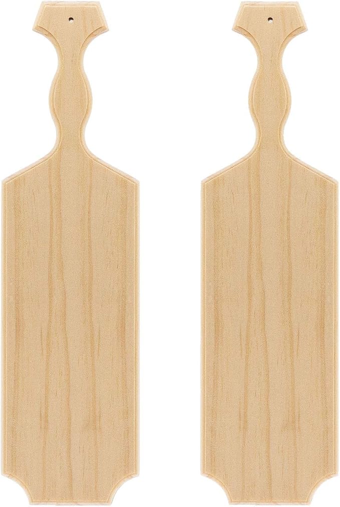 BATTIFE [2Pack] 15inch Sorority Paddle - Greek Fraternity Paddle, Unfinished Wooden Frat Paddle, Solid Pine Wood Paddles