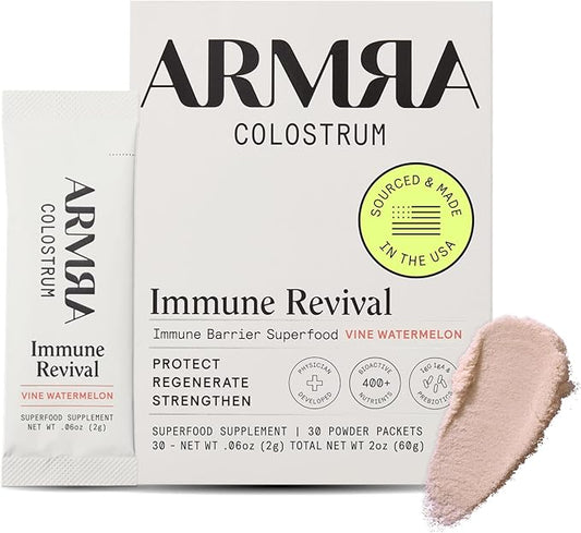 ARMRA Colostrum™ Powder | Vine Watermelon | Gut Health & Bloating | Skin & Hair | Immunity | Keto, Gluten & Fat-Free | 30 Servings