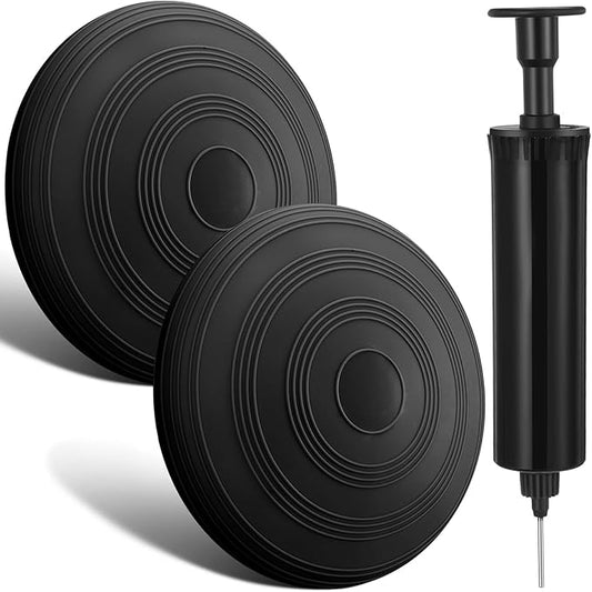 2 Pcs Inflated Wobble Cushion Balance Wiggle Seat Wobble Balance Disc Sensory Flexible Seating Stability Core Trainer with Hand Pump for Chair Adult Exercise Home Office