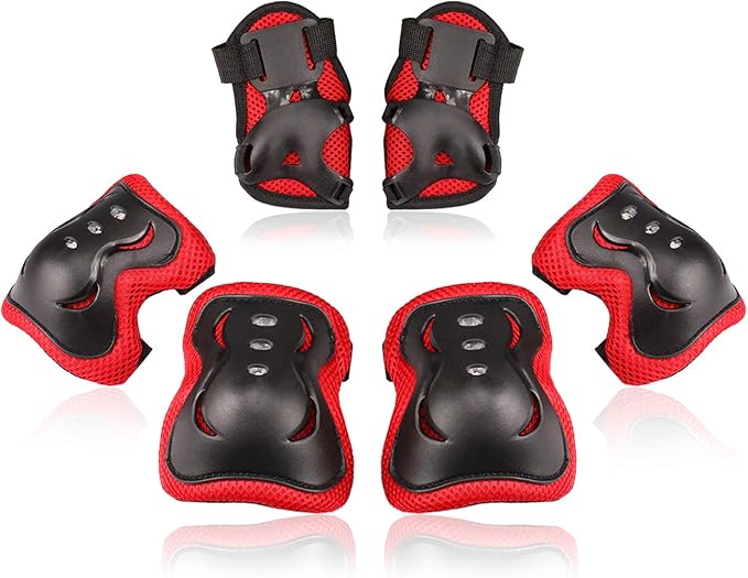 BOSONER Kids/Youth Knee Pad Elbow Pads Guards Protective Gear Set for Roller Skates Cycling BMX Bike Skateboard Inline Skatings Scooter Riding Sports
