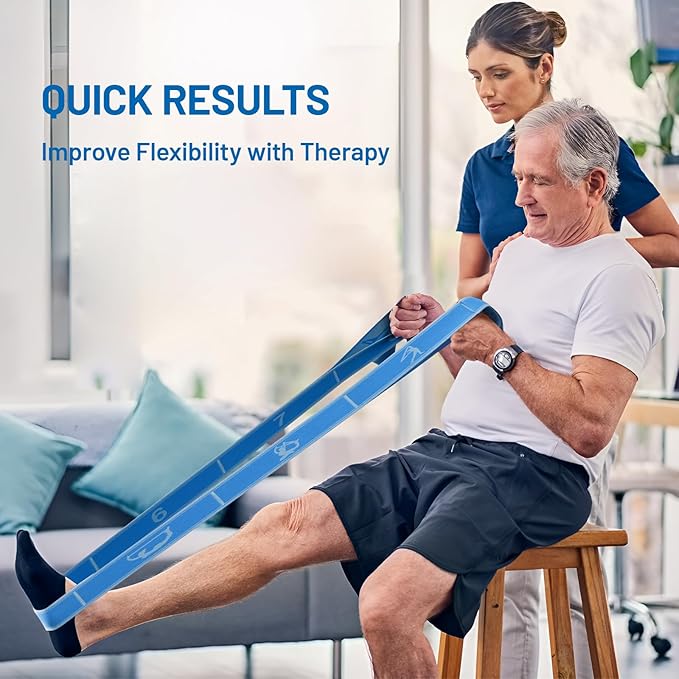 Slim Panda Stretch Strap, Dance Stretch Bands Flexibility, Elastic Yoga Stretching Strap with 9 Loops for Physical Therapy, Pilates, Yoga, Ballet, Gymnastics Stretching Bands for Exercise