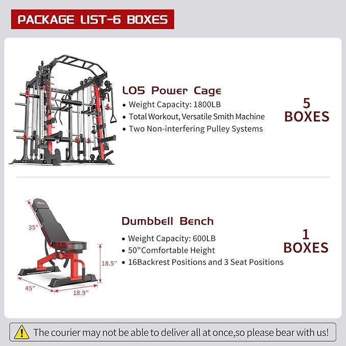 Power Cage,1600lbs Multi-Function Power Rack with Adjustable Cable Crossover System and More Training Attachment, Weight Cage for Home Gym