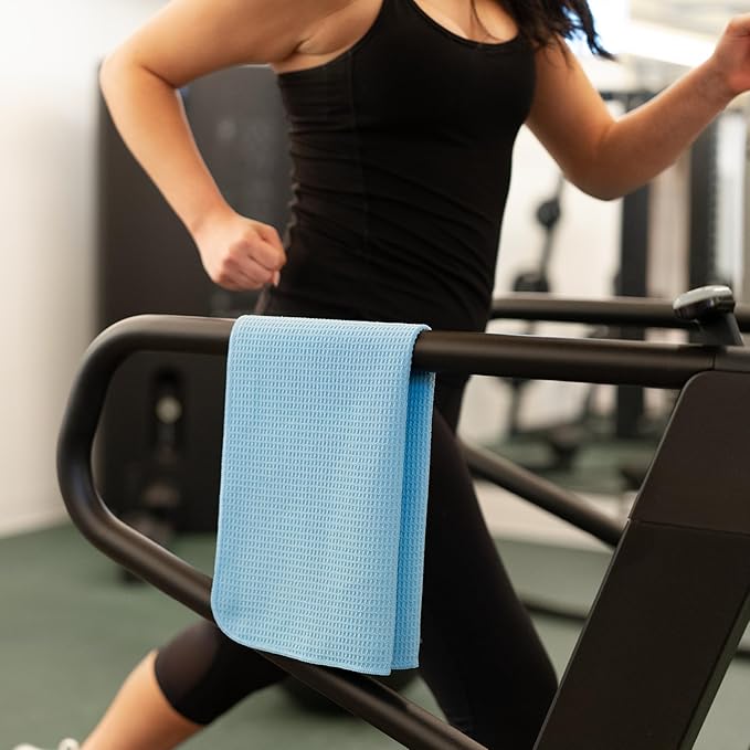 S&T INC. Microfiber Gym Towels, Yoga Towel for Home and Gym Bag, 16 Inch x 27 Inch, 6 Pack