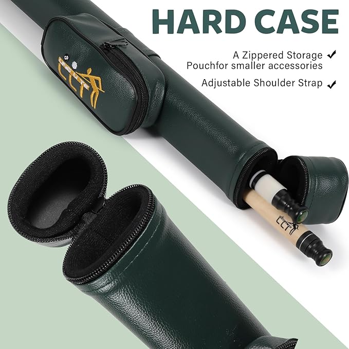 58" 2-Piece Maple Pool Cue, 18oz-21oz ??Professional Billiard Stick with Leather Case, Ideal for Home, Bar Games, and Tournaments