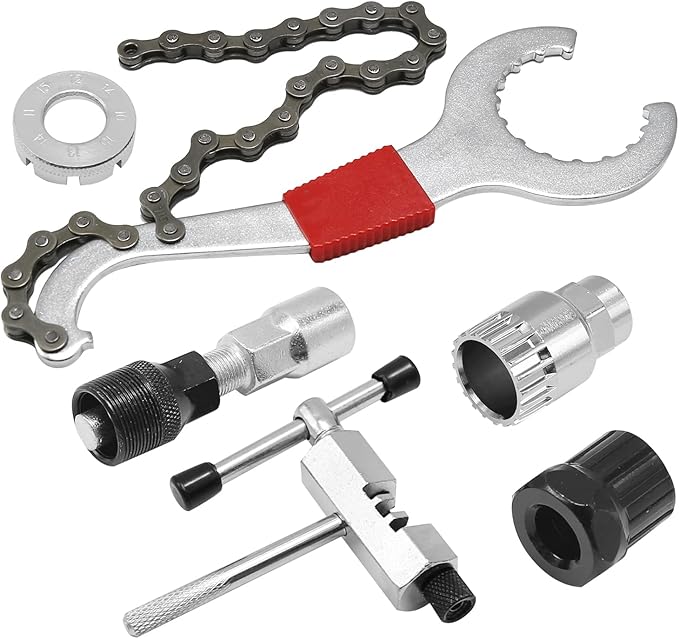 6 Pcs Bicycle Repair Tools Kit, Bike Cassette Removal Tool, Sprocket Removal Tools Sprocket Remover for Mountain Bike, Road Bike