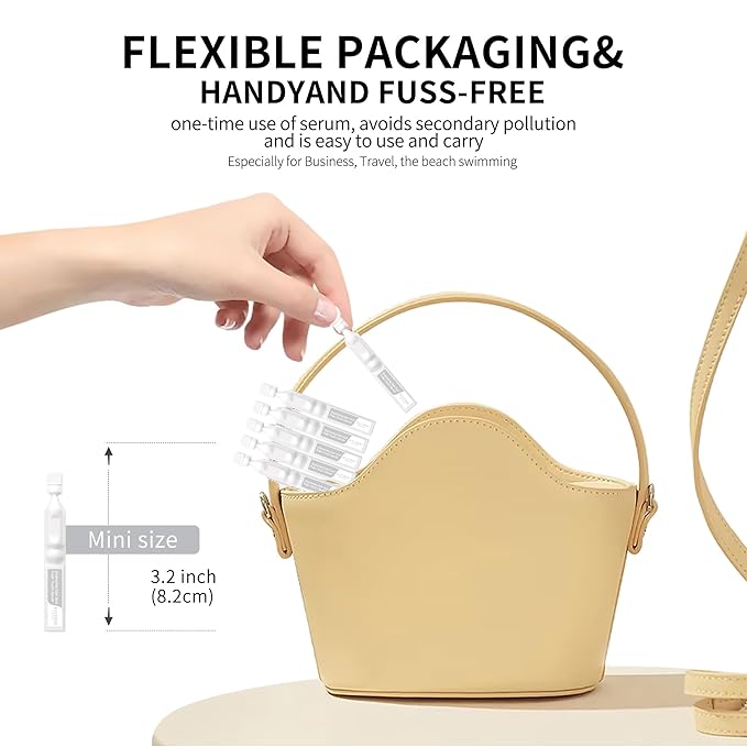 Brightening Hydrating Facial Serum Ampoules, with Niacinamide, Tranexamic Acid & 3‑O‑Ethyl Ascorbic Acid (Vitamin C), Alpha‑Arbutin, Madecassoside & Panthenol for Smooth, Dewy Skin