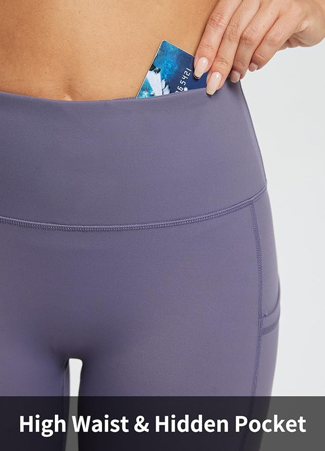 baleaf Women's 8"/ 5"/ 3" Biker Shorts High Waist Yoga Workout Gym Running Volleyball Spandex Shorts with Pockets