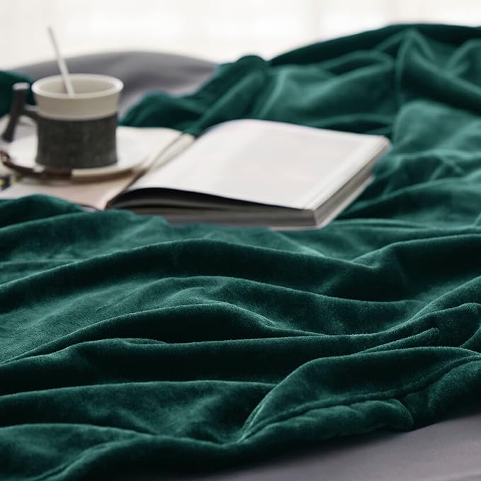 Bedsure Fleece Blankets King Size Emerald Green - Bed Blanket Soft Lightweight Plush Cozy Fuzzy Luxury Microfiber, 108x90 inches