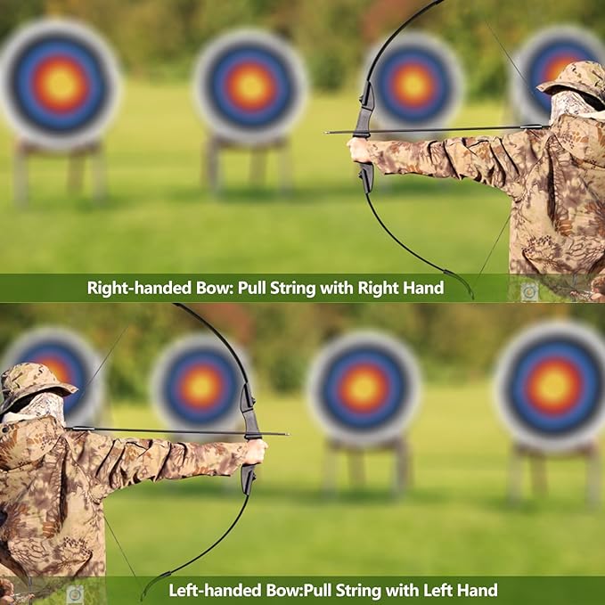 Bow and Arrow Set for Adults Beginner Teens, Dual Arrow Rest for Right and Left Handed Bows 20lbs 30lbs 40lbs Entry Level to Intermediate Archers Complete Equipped Value for Money