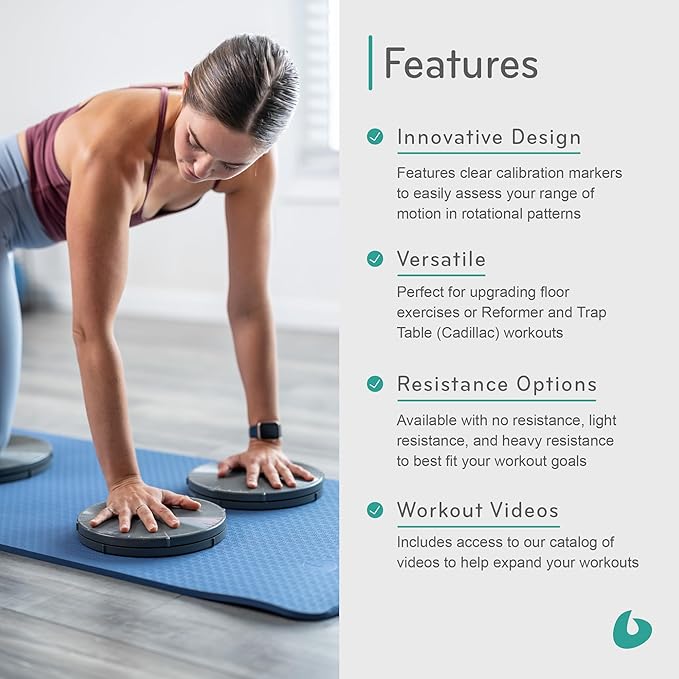 Balanced Body Precision Rotator Disc (Single), Fitness and Balance Disc for Core Strengthening, Pilates Equipment