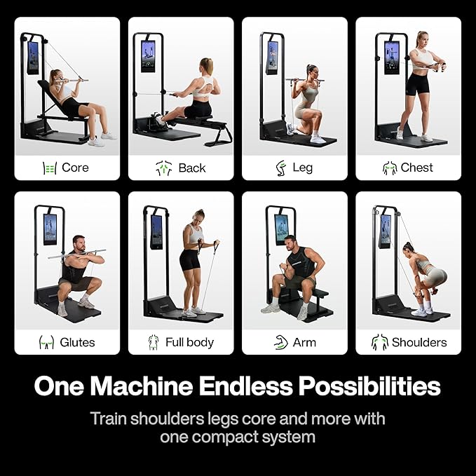 Home Gym, Smart AI-Powered Multi-Functional Smith Machine for Full Body Strength Training, All-in-one Gym Equipment, Digital Weight System, Workout Station, Squat Rack, Gym Monster 2
