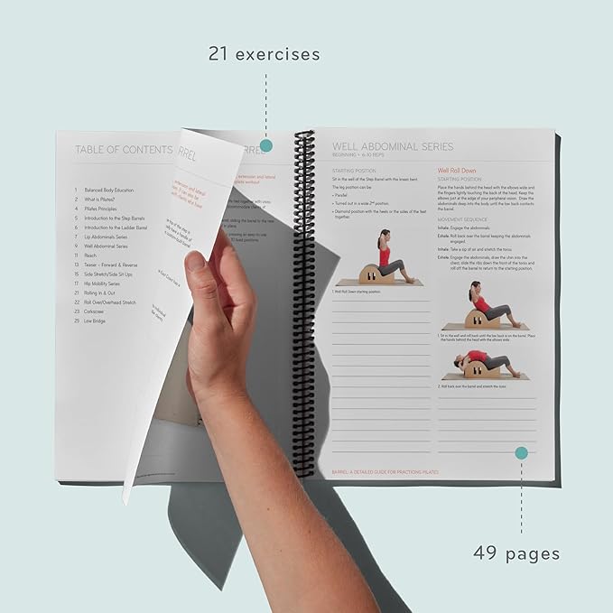 Balanced Body Barrels Guide, Pilates Barrels Guide for Workout Equipment, for Home Gym or Studio Use