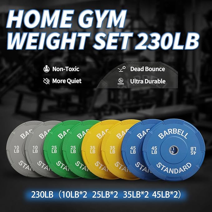 Mikolo All-in-One Smith Machine Home Gym with 230lbs Weight Plates, Power Cage with Cable Crossover, LAT Pulldown, Squat Rack & Adjustable Weight Bench