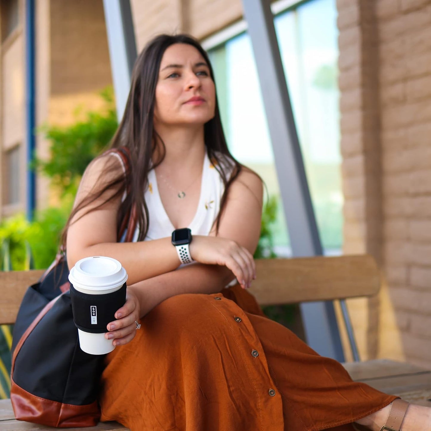 Sok It HotSok Coffee & Tea Reusable Insulated Neoprene Cup Sleeve (Bright Pink)