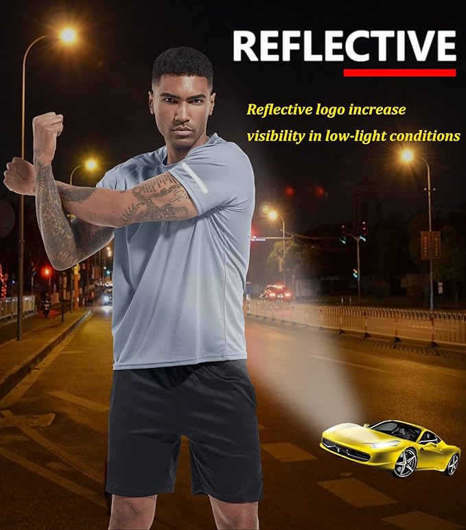 Boyzn 1, 3, 5 or 7 Pack Men's Workout Running Shirts, Dry Fit Moisture Wicking T-Shirt, Gym Athletic Short Sleeve Tee Shirts