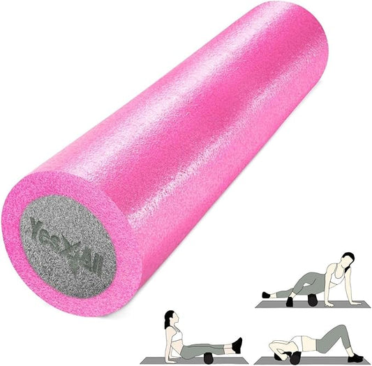 Yes4All High-Density EPP Round Back Roller Foam, Exercise Foam Roller for Yoga, Pilates & Stretching - 12, 18, 24, 36 inch