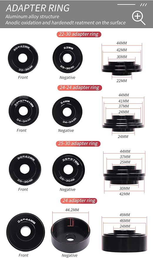 Bicycle Bearing Press Removal Tool，Bicycle Bearing Puller Install Tool, Bike Bottom Bracket Removal Tool Kit, Bicycle Bearing Press Kit BB73 BB86 BB30 BB91 BB92 PF30, MTB Road Bicycle Repair Tools