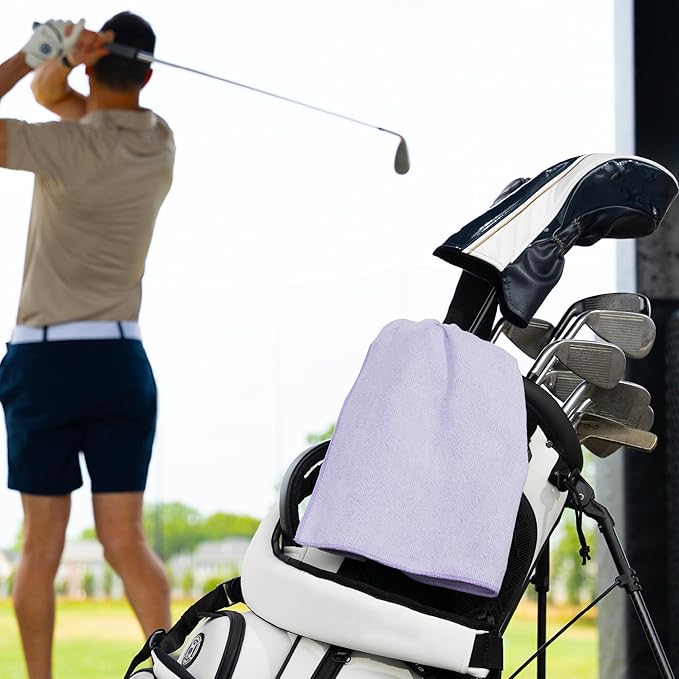 S&T INC. Microfiber Gym Towels, Yoga Towel for Home and Gym Bag, 16 Inch x 27 Inch, 6 Pack