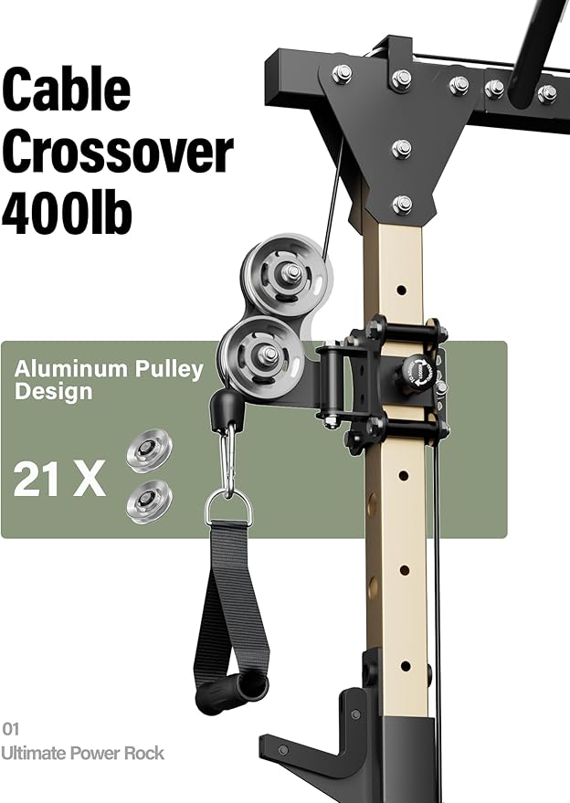 MAJOR FITNESS Drone1 Power Cage - Multi-Function Power Rack for Home Gym, Squat Rack, Cable Crossover System, for Strength Training, Heavy-Duty Steel Construction