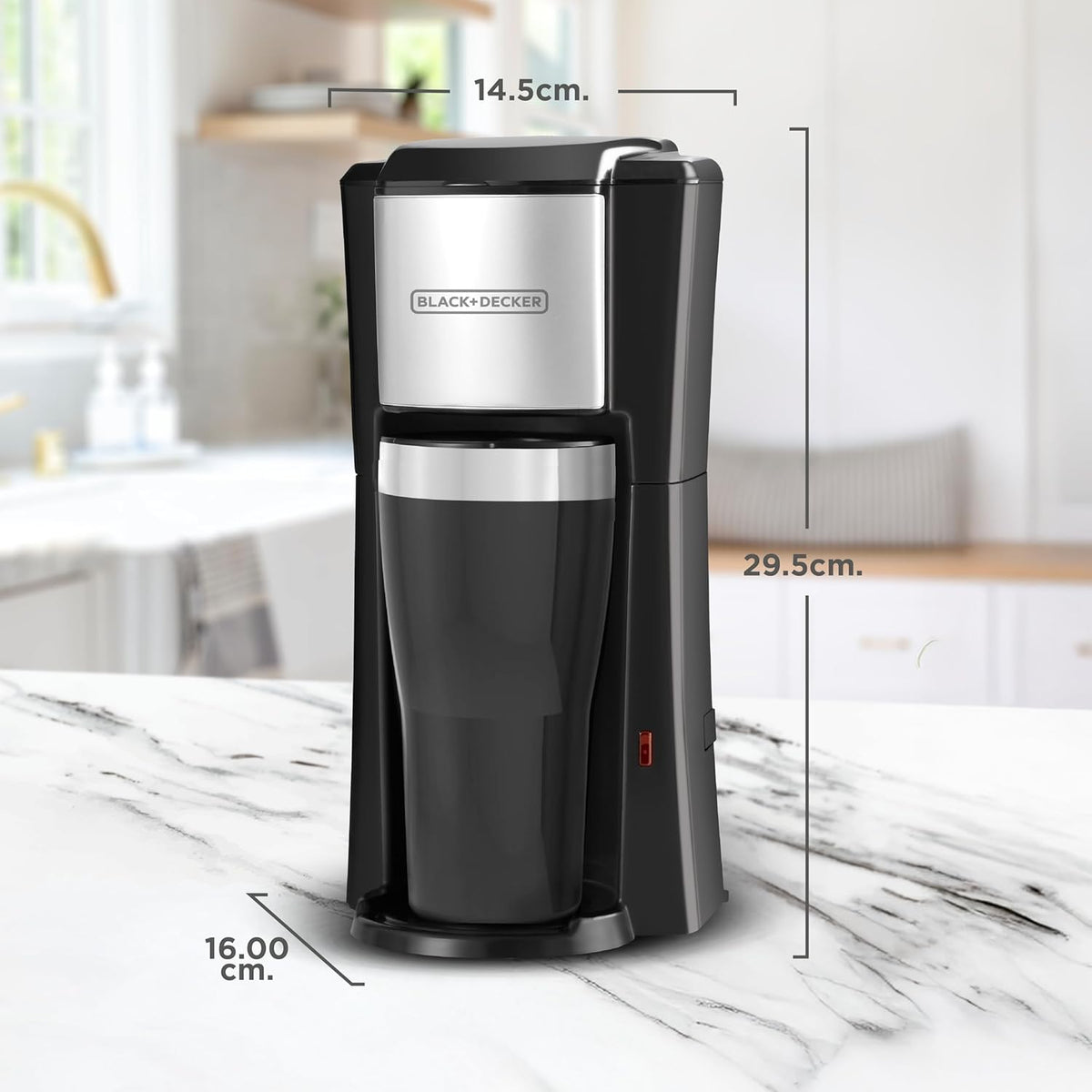 BLACK+DECKER CM618 Single Serve Coffee Maker, Black