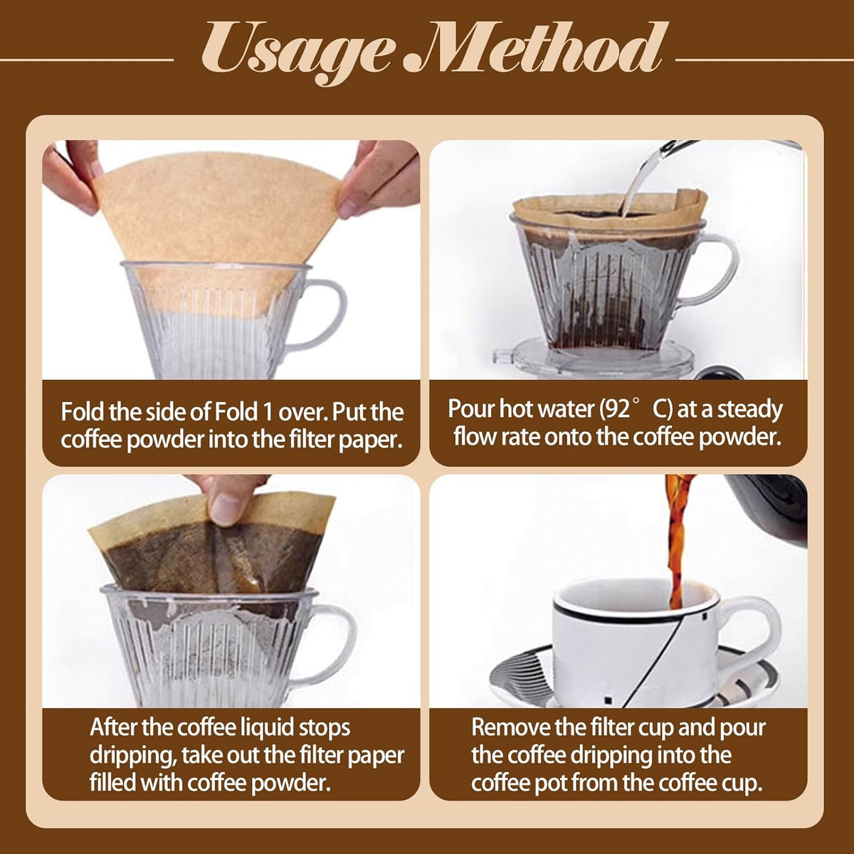 Disposable Coffee Paper Filters, 160 Pcs #4 Cone Coffee Filter 8-12 Cup (Natural Unbleached) for Ninja Coffee Maker