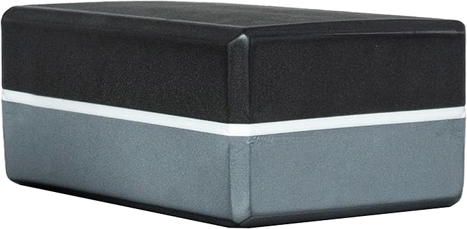 Sunshine Yoga 4" Striped Yoga Block, 10 Pack Bulk EVA Foam Yoga Blocks, Firm and Supportive Yoga Brick, Balance Foam for Stretching, Pilates, and Workout, 4" x 6" x 9"