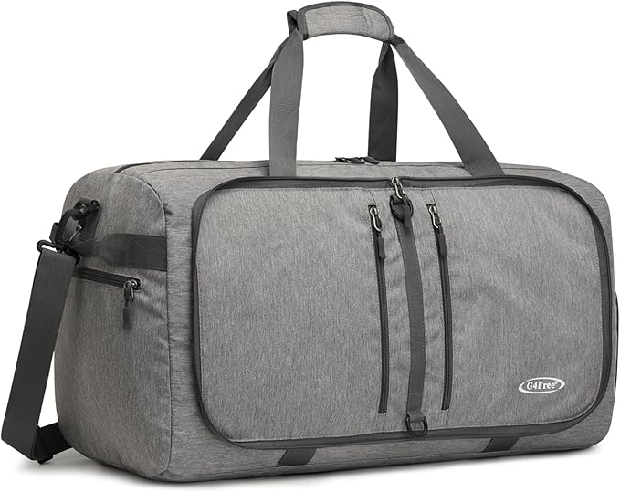 G4Free 40L/65L Foldable Duffel Bag, Water-Repellent Travel Backpack, Lightweight Carry Bag for Overnight Weekender Sports Men Women