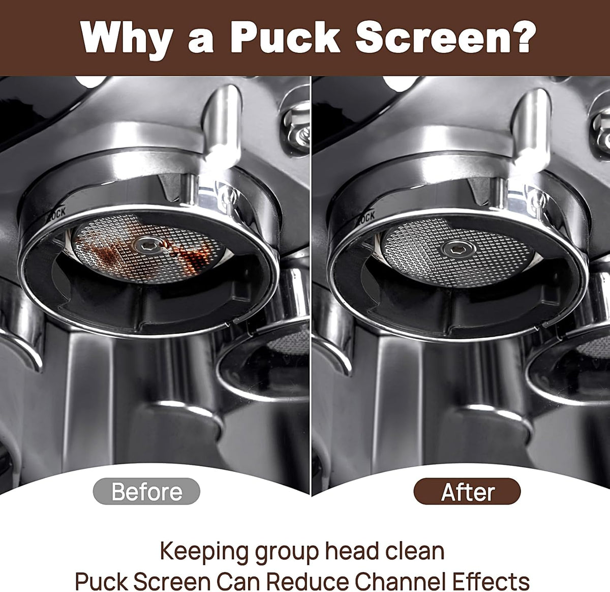 Puck Screen for 53mm Portafilter, Reusable Mesh Coffee Filter for Espresso Portafilter Filter Basket 1.7mm Thickness, 304 Stainless Steel