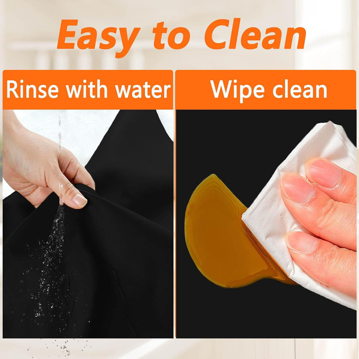 35.4''x23.6''(90cmx60cm) Extra Large Silicone Mat for Kitchen Counter, Heat Resistant Countertop Protector, Non-Slip Waterproof Kitchen Island Mat, Easy to Clean, Semitransparent