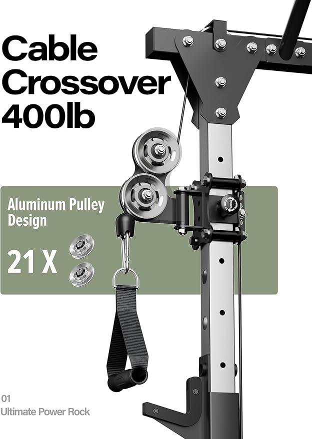 MAJOR FITNESS Drone1 Power Cage - Multi-Function Power Rack for Home Gym, Squat Rack, Cable Crossover System, for Strength Training, Heavy-Duty Steel Construction