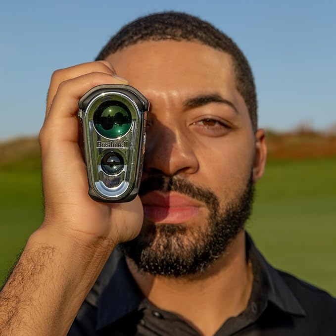 Bushnell Pro X3+ Golf Rangefinder with Wind Speed and Direction,1300 Yard Range,7X Magnification, Pin Locking with Visual Jolt