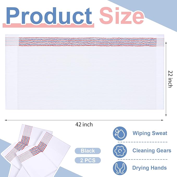 Mixweer Caddy Golf Towel 22" x 42" Large Caddy Towel Camping Sport Towels Cotton Soft Towels for Man Golf Lovers