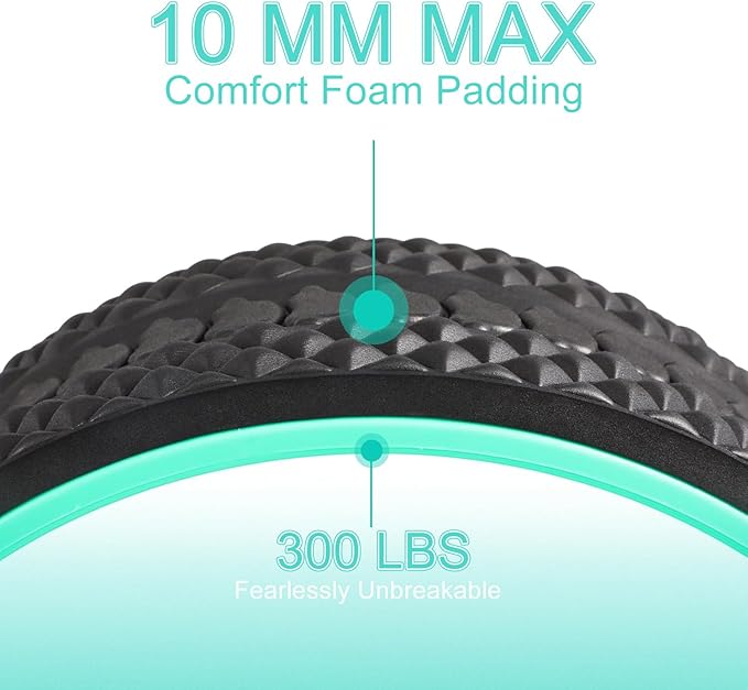 Back Roller Wheel 4 Pack - Yoga Wheel for Back Pain & Stretching,Back Roller for Deep Tissue Massage, Back Wheel for Physical Therapy & Exercise