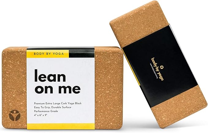 Premium Cork Yoga Blocks - Extra Large Yoga Block 2-Pack or Extra Tall 1-Pack for Inflexible Yogis | Natural, High-Density Cork for Superior Support & Stability | Optional Yoga Strap & Gift Box