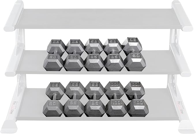 Body-Solid Cast Iron Hexagon Dumbbell, Hand Weights For Men and Women, Weight Dumbbells for Strength Training, Body Building Home Gym Training Gear