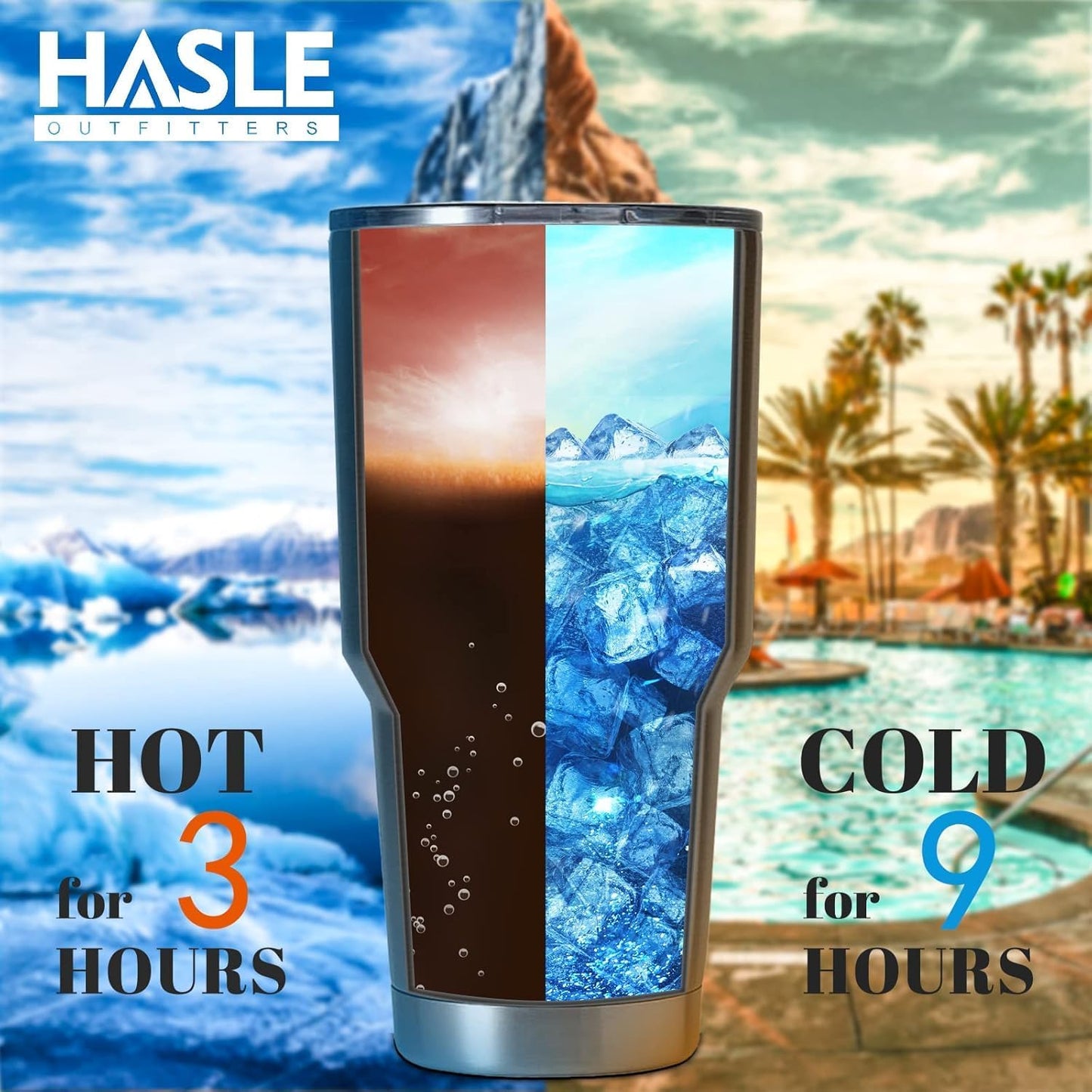 HASLE OUTFITTERS 30oz Stainless Steel Tumbler, Double Wall Vacuum Insulated Travel Mug Tumbler, Durable Insulated Coffee Mug, Gift Box Set (Green, 12)