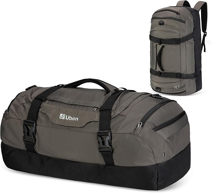 Ubon Large Duffel Bag Weekender Bags with Shoe Compartments 4-Way Sports Gym Backpack with Padded Straps Camping Traveling Duffle Bag