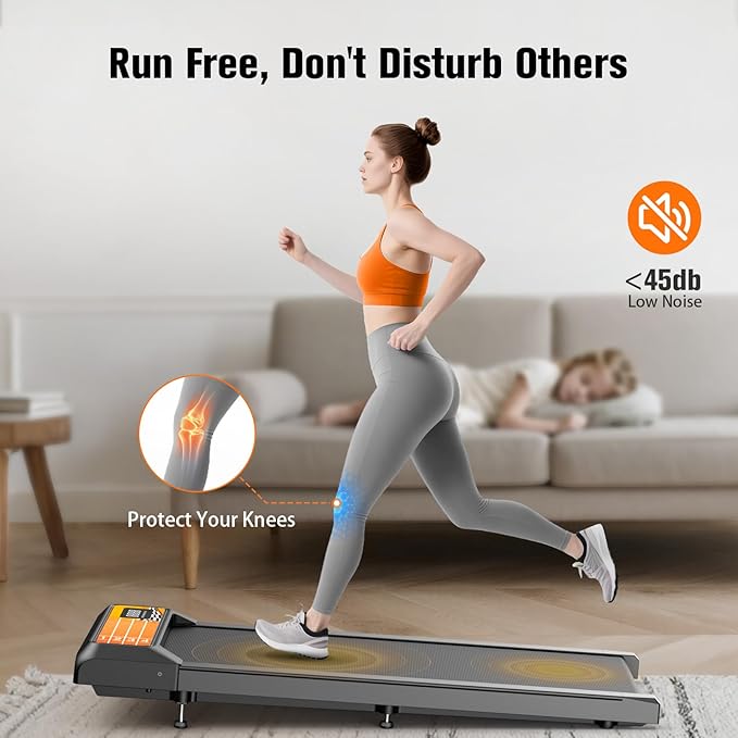 2.5HP Walking Treadmill Pad Incline, Under Desk Treadmill with Remote, 3 in 1 Low Noise Small Walking Mini Pad with Led Screen, Compact Treadmills for Home, 265lbs Capacity