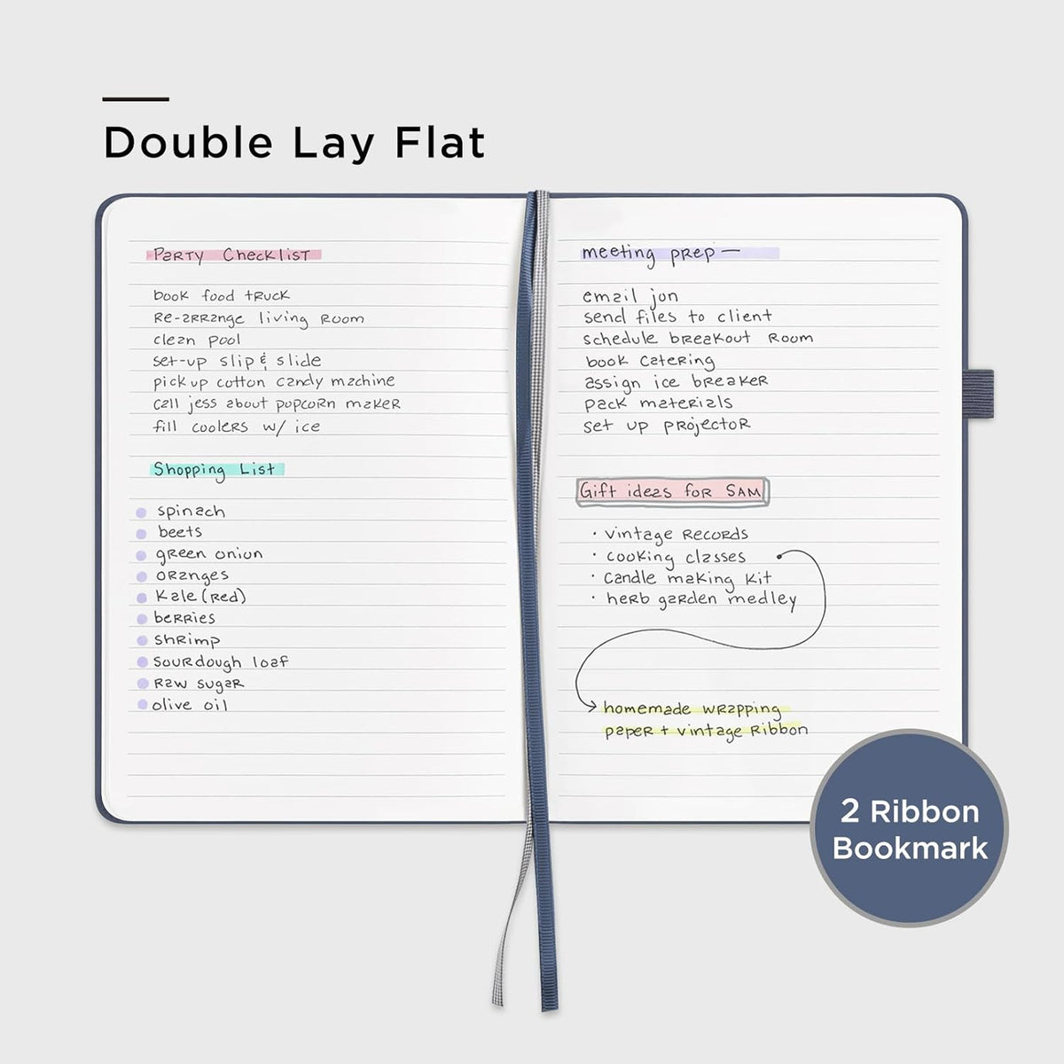 &And Per Se Lined Journal Notebook (5 Packs), 160 Pages, A5 5.7 x 8 inches College Ruled Thick Paper Notebook Journals for Writing, Hardcover Notebooks for Women Men Office School (Dark Blue)