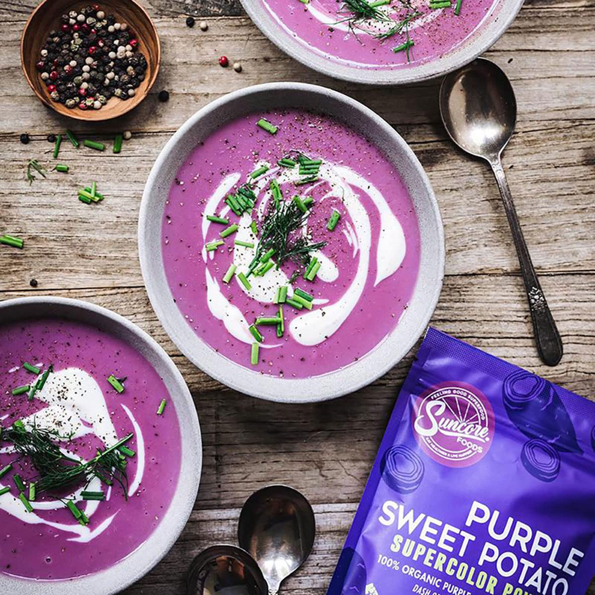 Suncore Foods Purple Sweet Potato Powder, Purple Food Coloring Powder, Gluten-Free, Non-GMO, 5oz (1 Pack)
