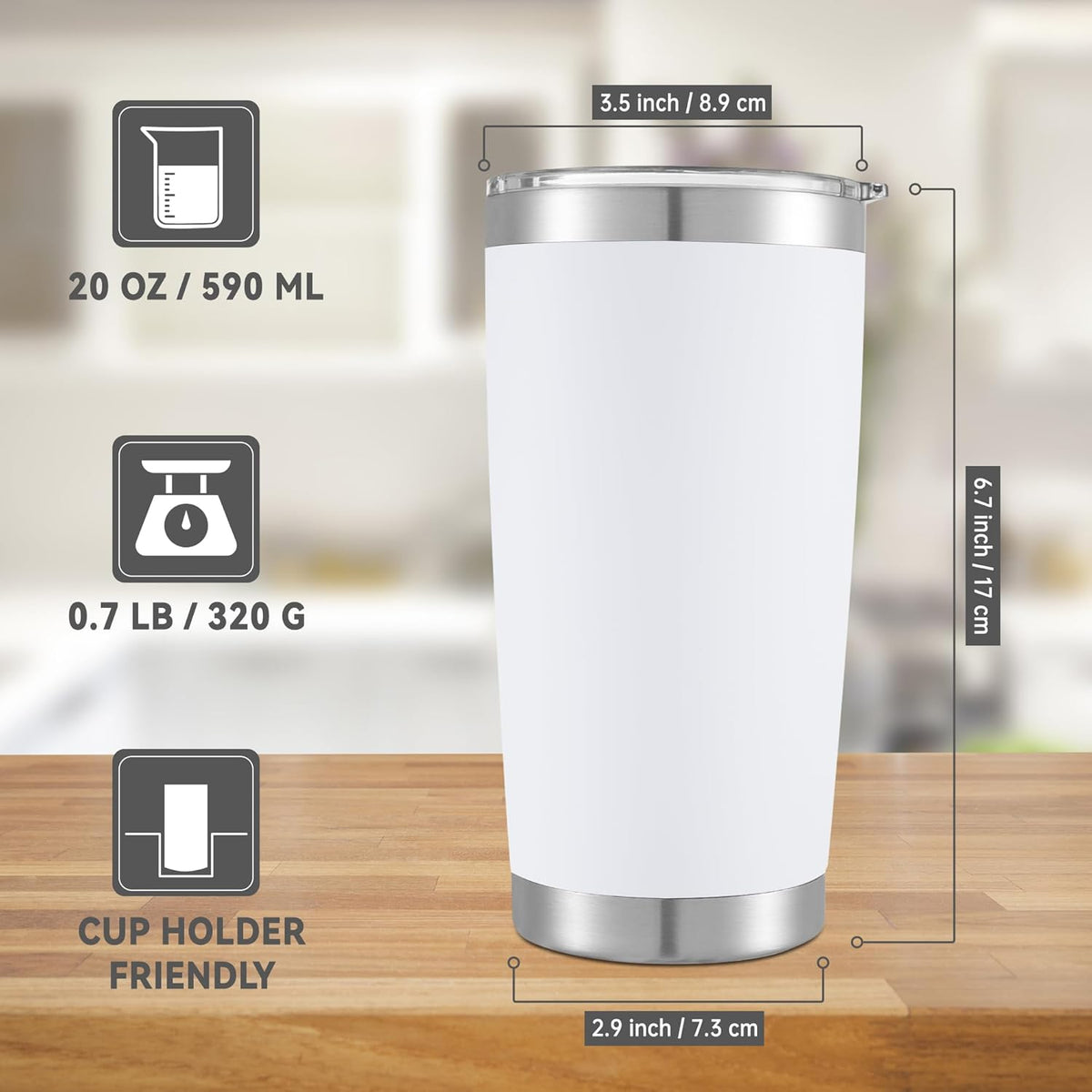 20 oz Tumblers Bulk Stainless Steel Tumbler with Lid Double Wall Vacuum Insulated Coffee Mug 20oz Powder Coated Cup for Hot and Cold Drinks, Mix Color, 12 pack