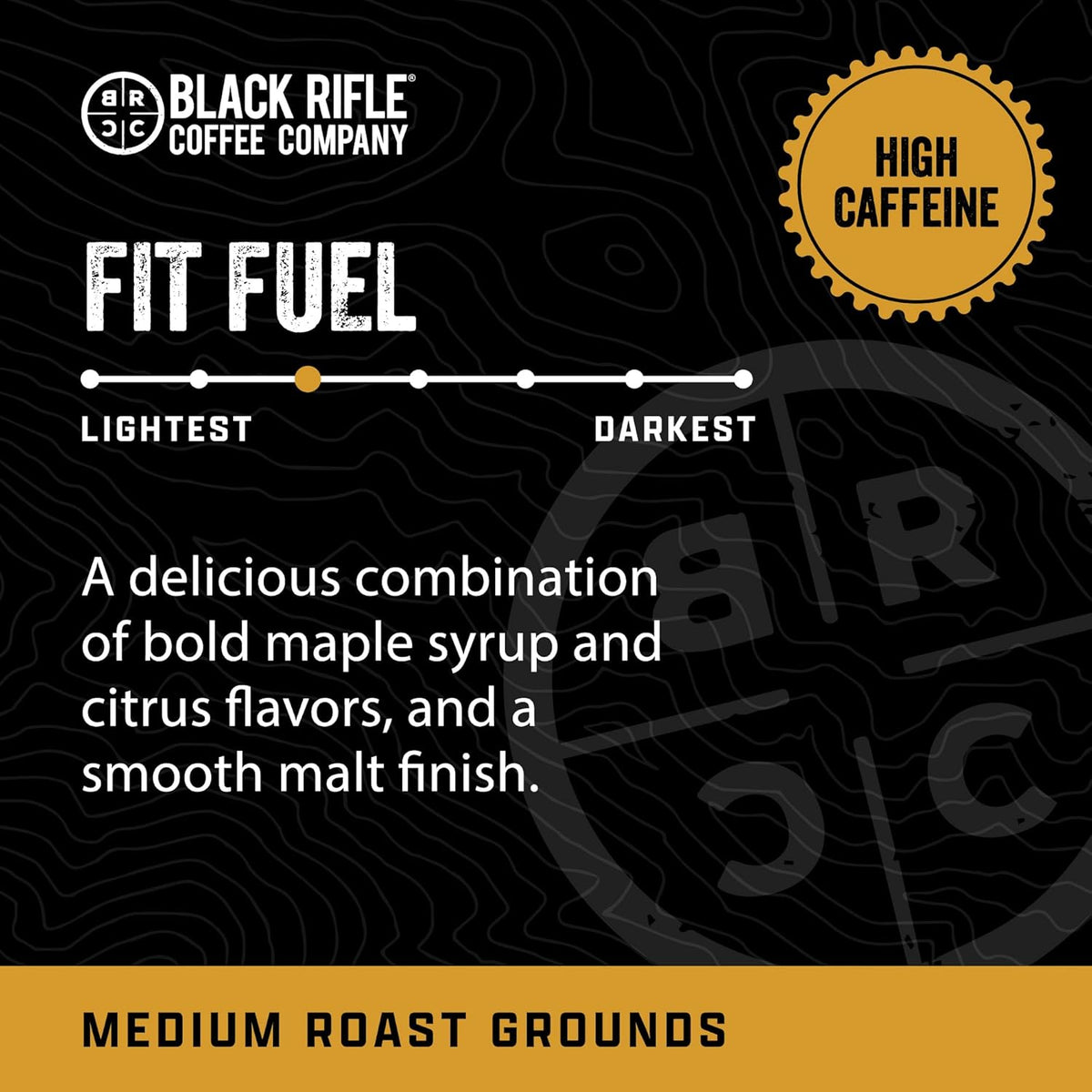 Black Rifle Coffee Company Ground Coffee Medium Roast - Roasted Blend Made from Pure Arabica Beans - Colombian & Brazilian Beans - Veteran Founded & American Made (Fit Fuel, 12oz Bag)