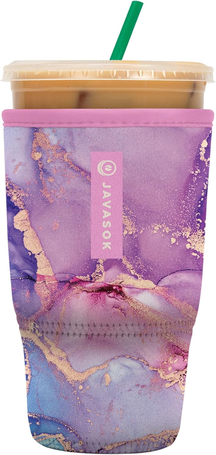 Sok It JavaSok Iced Coffee & Cold Soda Insulated Neoprene Cup Sleeve (Aurora Era, Large: 30-32oz)