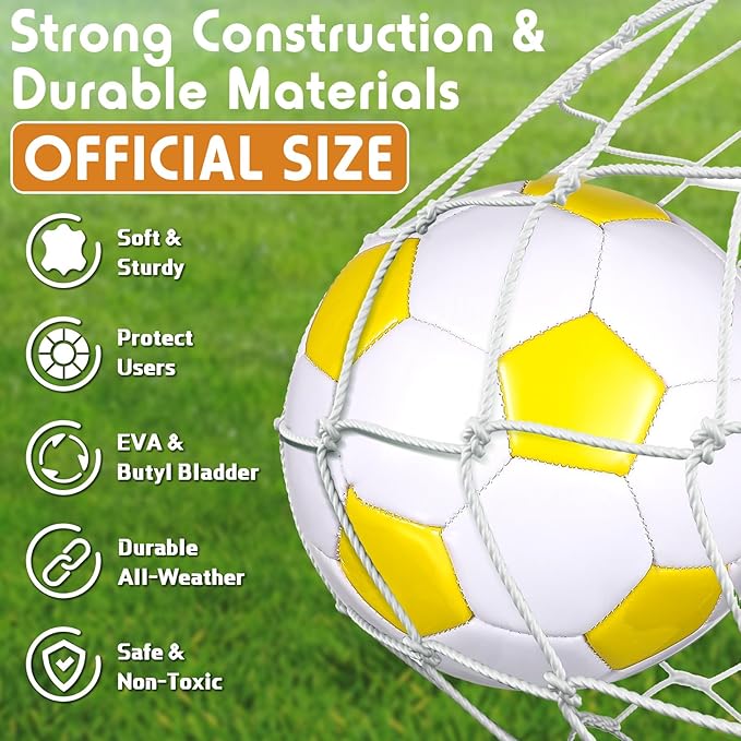 12 Pcs Soccer Balls for Teen Adult Bulk Deflated Soccer Ball with Pump Size 5 Indoor Outdoor Training Practice for School Sports Game Birthday Gifts Party Back to School