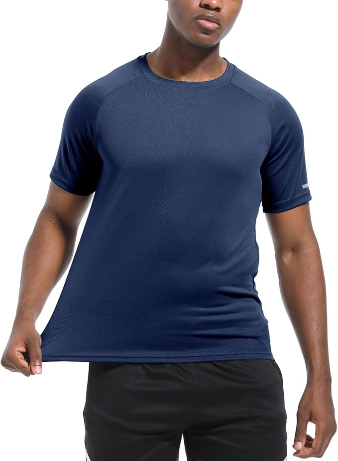 Boyzn 1, 3, 5 or 7 Pack Men's Workout Running Shirts, Dry Fit Moisture Wicking T-Shirt, Gym Athletic Short Sleeve Tee Shirts
