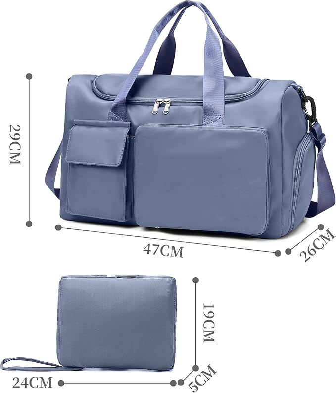 Supercenter Gym Bag, For Both Men and Women, Foldable, With Shoe Compartment and Wet/Dry Compartment