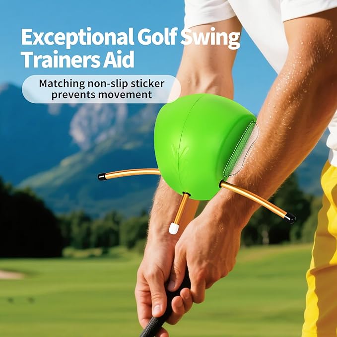 Ball PU Swing Trainer with Anti-Slip Pad & Storage Bag, Golf Swing Training Aids, Enhance Swing Strength, Flexibility & Stability, Portable Practice Tool for Daily Use