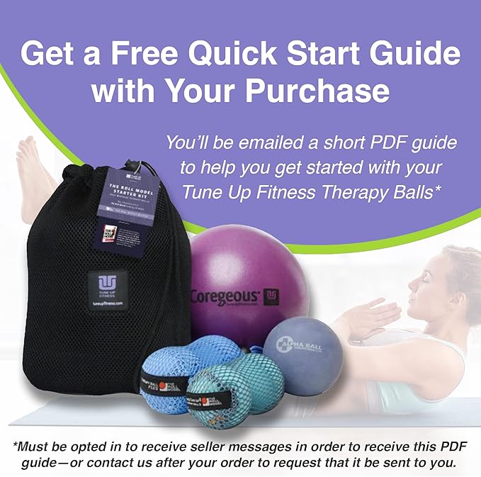 YOGA TUNE UP® Therapy Balls in Tote by Tune Up Fitness - Massage Balls for Trigger Point, Pressure Point & Myofascial Release - Use as Single or Peanut Ball for Pain Relief & Relaxation (Apple Green)