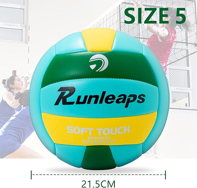 Beach Volleyball Official Size 5 Soft Waterproof Volleyball Sand Sports PU Ball for Indoor, Outdoor, Pool, Gym, Training